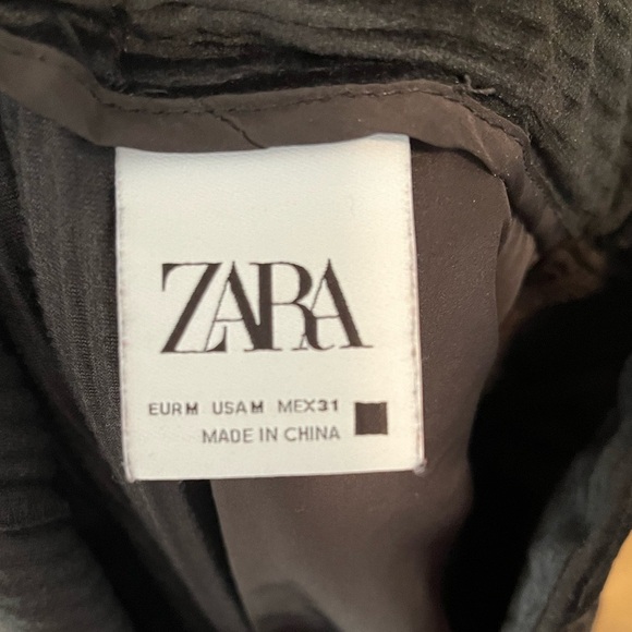 Zara Men's Pleated Corduroy Pants - Picture 10 of 11